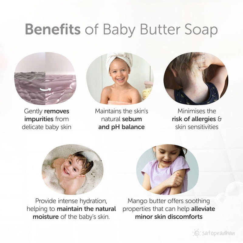 100% Organic Moisturizing Baby Soap for Sensitive Skin - 100g | Verified Sustainable Body Soap on Brown Living™