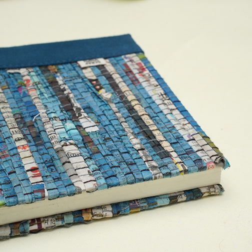 Upcycled Handcrafted Corporate Diary | Blue Hardbound Cover | 100 Sheets