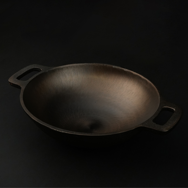 Super Smooth Handmade Cast Iron Kadai (Wok Model)