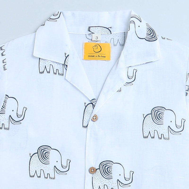 A Stomping Elephant - Unisex Kids Cotton Nightwear | Verified Sustainable Kids Pyjamas on Brown Living™