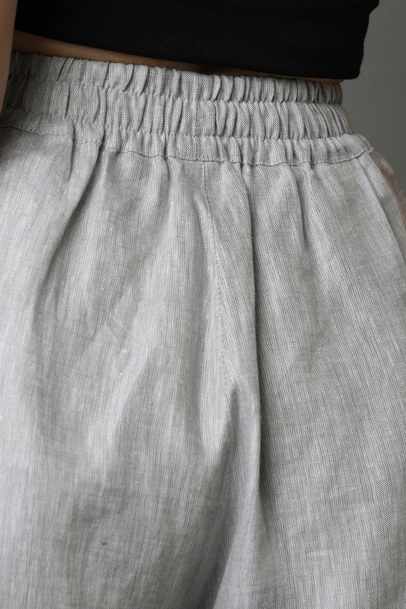 Aerial Shorts - LightGrey - 100% Hemp | Verified Sustainable Womens Shorts on Brown Living™