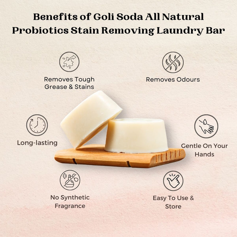 All Natural Probiotics Stain Removing Laundry Bar | Verified Sustainable Cleaning Supplies on Brown Living™