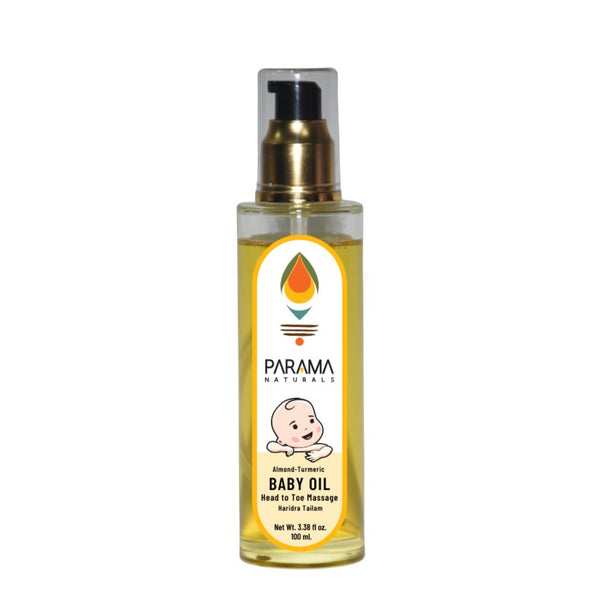 Almond - Turmeric Baby Oil Head to Toe Massage - 100ml | Verified Sustainable Baby Oil on Brown Living™