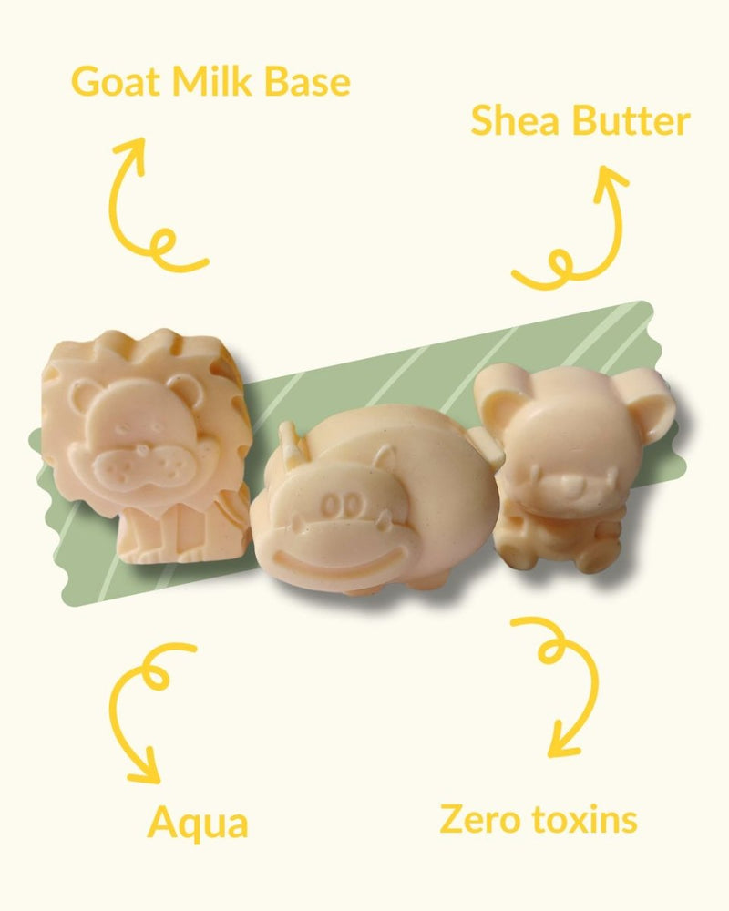 Animal Kingdom - Kids Animal Shaped Goat Milk Soap Set | Verified Sustainable Body Soap on Brown Living™