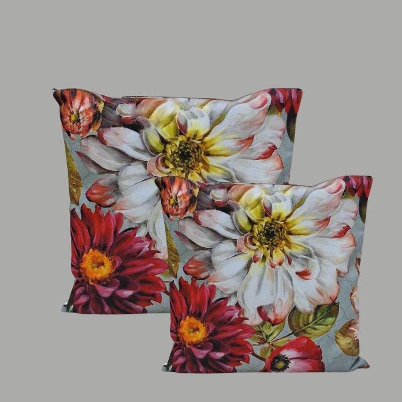 Antique Floral - Recycled Polycotton Cushion Covers - Pack of 2 | Verified Sustainable Covers & Inserts on Brown Living™