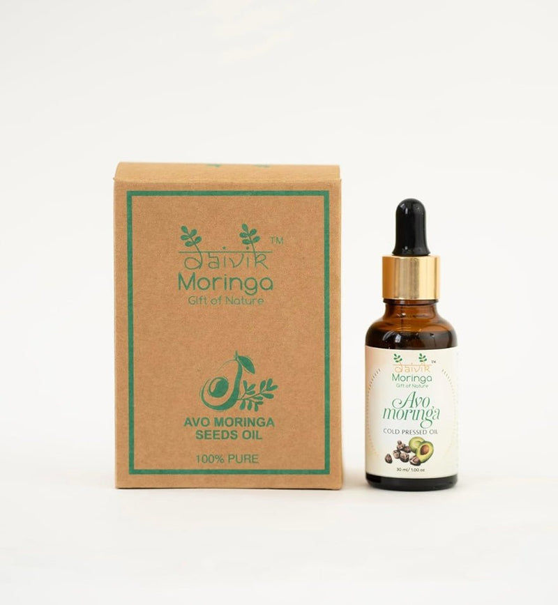 AvoMoringa Cold Pressed Hair and Skin Oil - 30 ml | Verified Sustainable Face Oil on Brown Living™