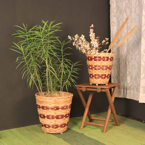 Bamboo Chain Planter - Set of 2 | Verified Sustainable Pots & Planters on Brown Living™