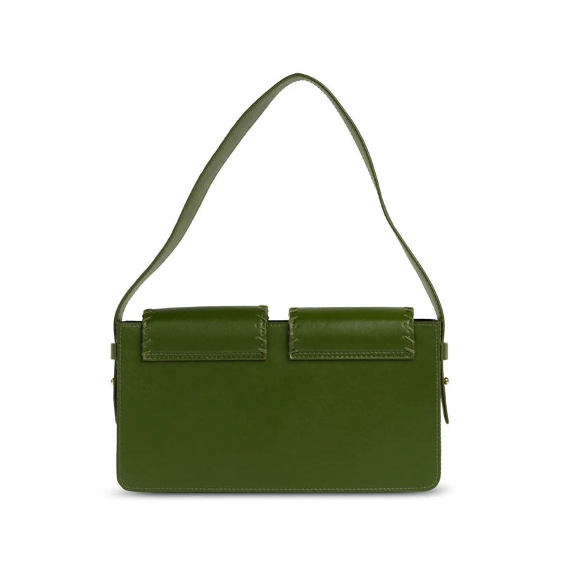 Basta - Double Flap Vegan Cactus Leather Shoulder Bag | Verified Sustainable on Brown Living™