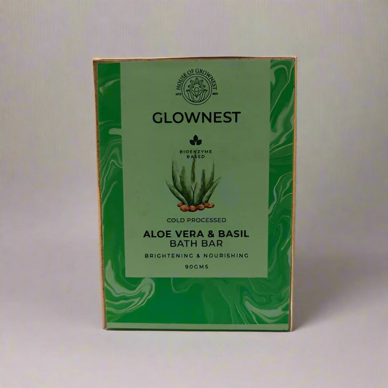 Bio Enzyme Based Aloe Vera & Basil Bath Bar | Verified Sustainable Body Soap on Brown Living™