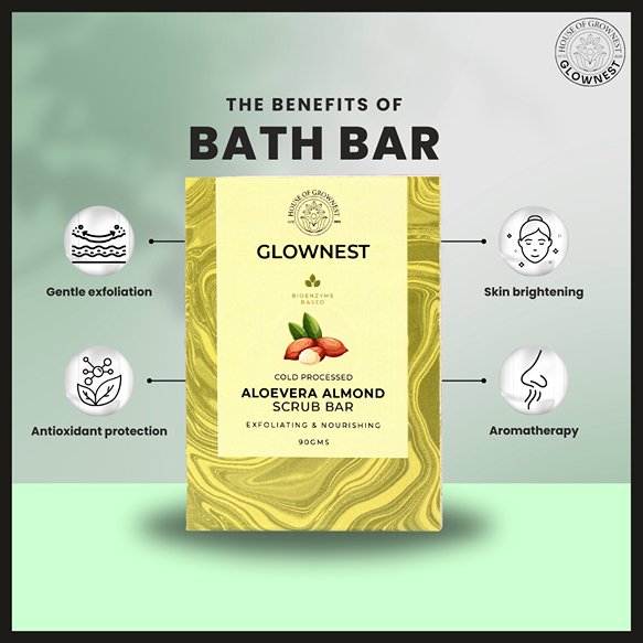 Bio Enzyme Based Aloevera Almond Scrub Bar | Verified Sustainable Body Soap on Brown Living™