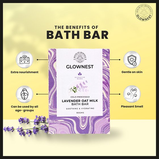 Bio Enzyme Based Lavender Oatmilk Bath Bar | Verified Sustainable Body Soap on Brown Living™