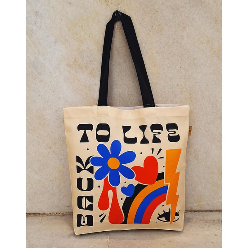 Black Handle - Recycled Polycotton Tote | Verified Sustainable Tote Bag on Brown Living™