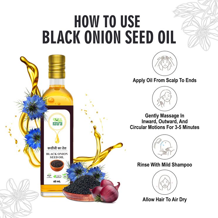 Black Onion Seed Oil | Control Hair Fall | Acne Treatment | 60ml | Kalonji oil | Verified Sustainable Cooking Oils on Brown Living™