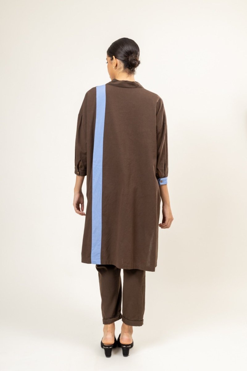 Blake Brown Upcycled Cotton Tunic | Verified Sustainable Womens Tunic on Brown Living™