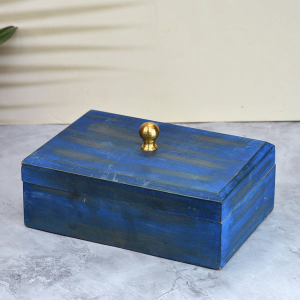 Blue Knob Mango Wood Box | Verified Sustainable Organizers on Brown Living™