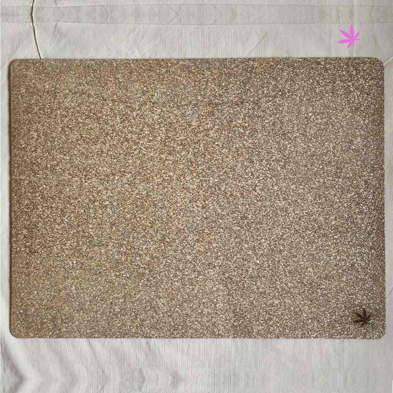 Broad Rectangular Hemp Deskmat for Work Space | Verified Sustainable Desk Accessories on Brown Living™