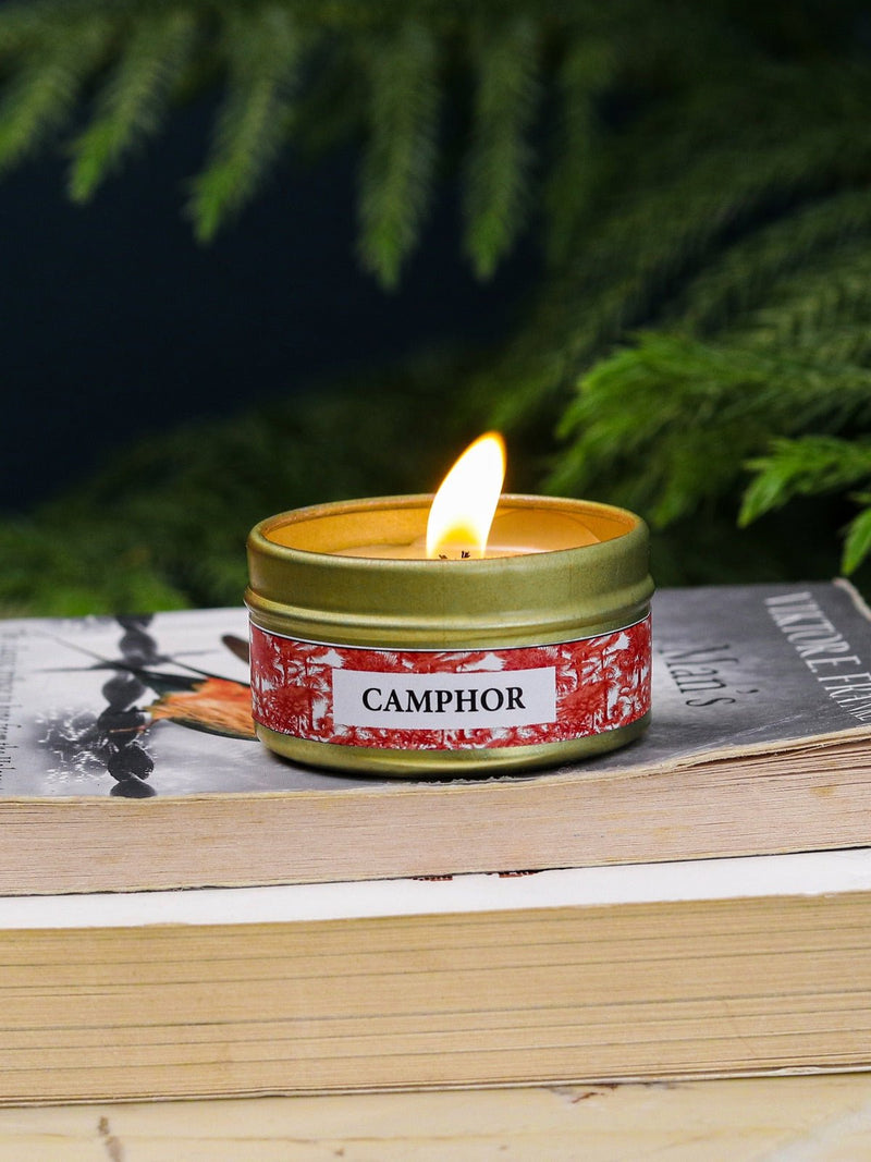 Camphor Fragrance Beeswax Tin Candles- Set of 5 | Verified Sustainable Candles & Fragrances on Brown Living™