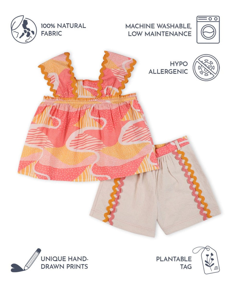 Candy Escape Printed Cotton Co - Ord Set | Verified Sustainable Kids Daywear Sets on Brown Living™