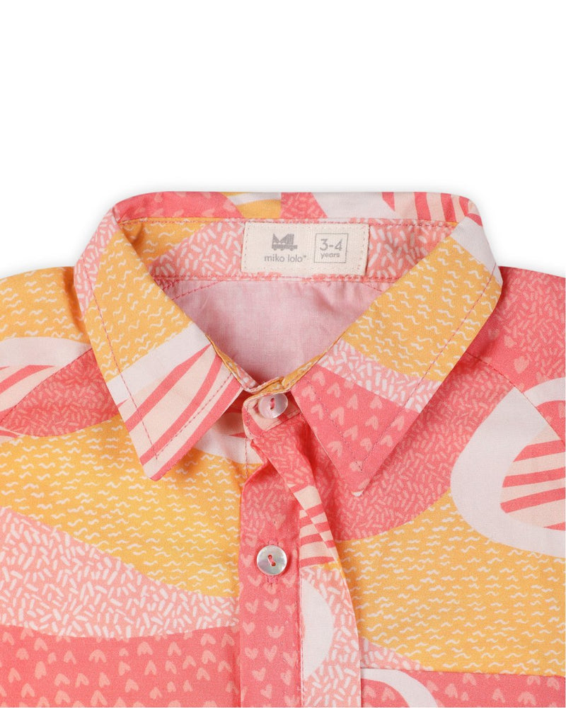 Candy Escape Printed Cotton Shirt | Verified Sustainable Kids Shirts on Brown Living™