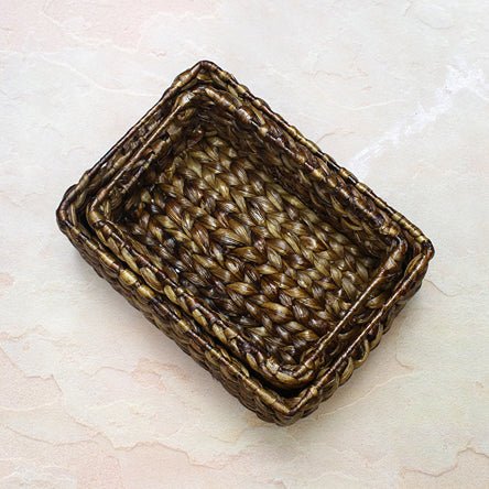 Cane Table Baskets (Set of 2) | Verified Sustainable Baskets & Boxes on Brown Living™