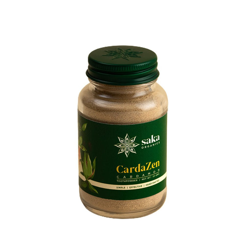 CardaZen | Handmade Cardamom Toothpowder (50gms) | Verified Sustainable Tooth Cleaning Powder on Brown Living™