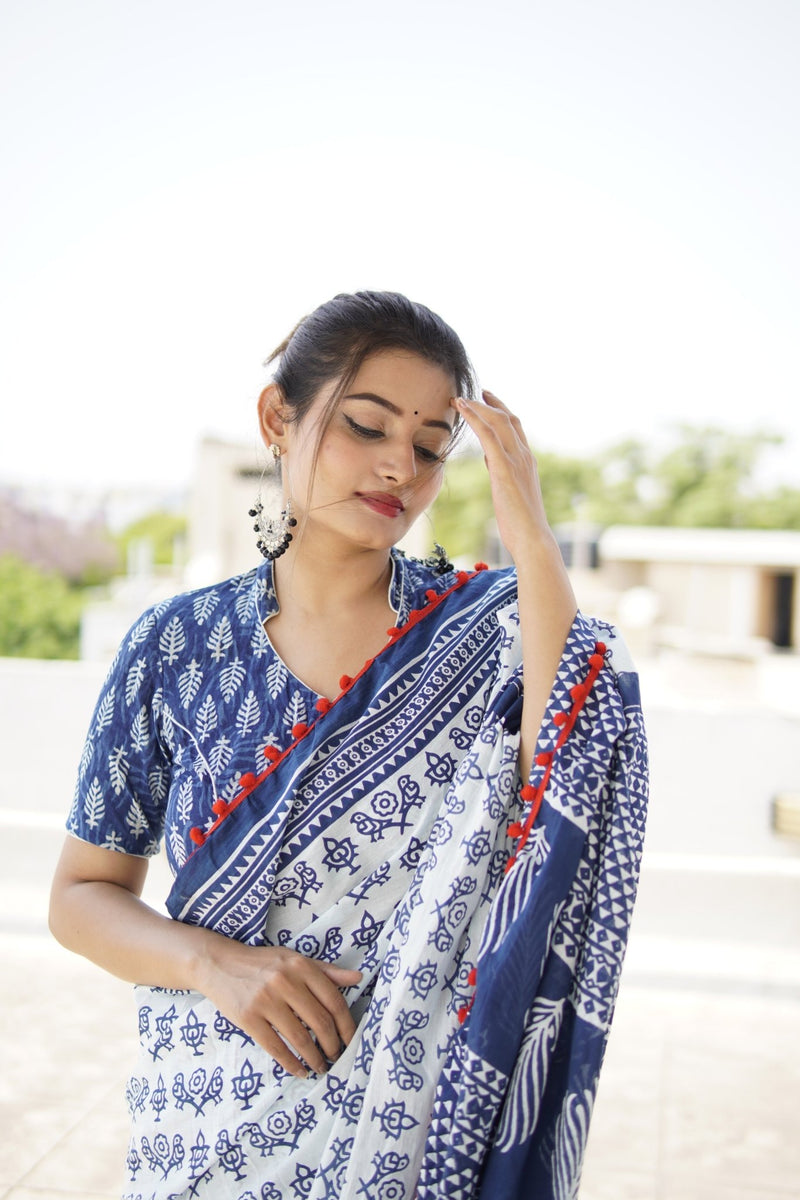 Chirai Mulmul Cotton Saree | Verified Sustainable Womens Saree on Brown Living™