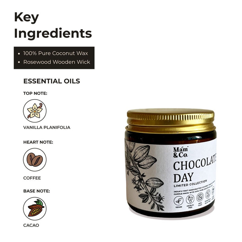 Chocolate Day - 100% Coconut Wax Botanical Candle | Verified Sustainable Candles & Fragrances on Brown Living™