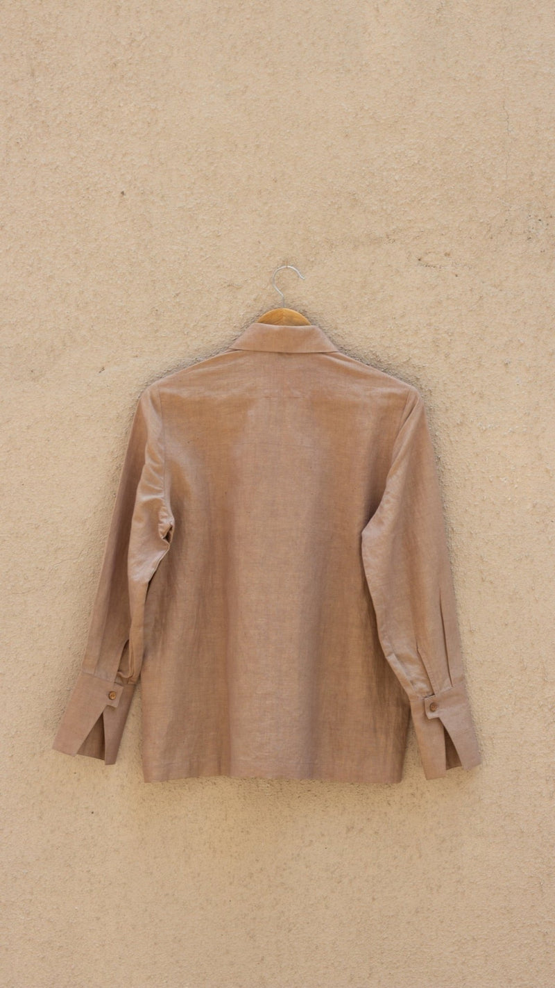 Cinched Waist Hemp Cotton Shirt | Verified Sustainable Womens Shirt on Brown Living™