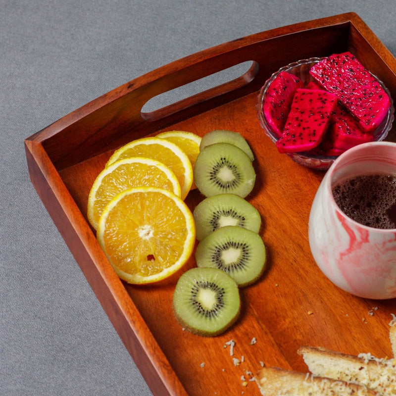 Classic Serving Wooden Tray (Small) | Verified Sustainable Trays & Platters on Brown Living™