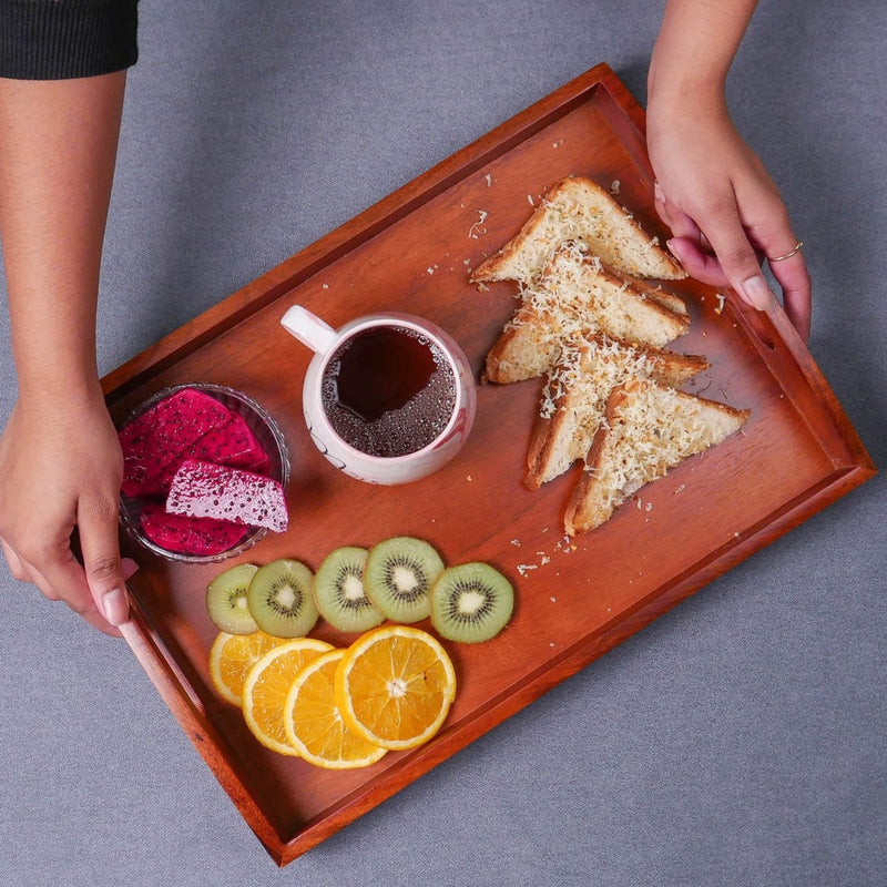 Classic Serving Wooden Tray (Small) | Verified Sustainable Trays & Platters on Brown Living™