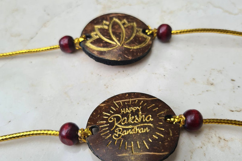 Coconut Shell Rakhi, Jute Potli & Raksha Bandhan Card | Verified Sustainable Rakhi on Brown Living™