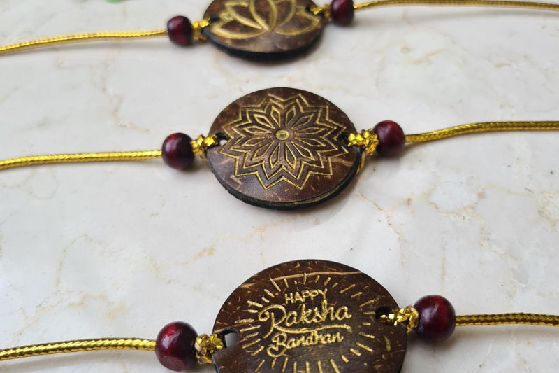 Coconut Shell Rakhi, Jute Potli & Raksha Bandhan Card | Verified Sustainable Rakhi on Brown Living™