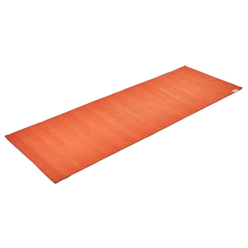 Cotton Yoga Mat - High Grip Orange - 24 inches | Verified Sustainable Yoga Mat on Brown Living™