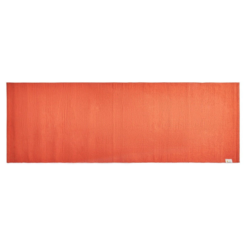 Cotton Yoga Mat - High Grip Orange - 24 inches | Verified Sustainable Yoga Mat on Brown Living™