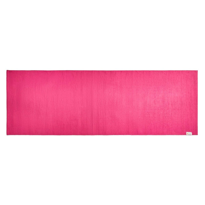 Cotton Yoga Mat - High Grip - Pink - 24 inches | Verified Sustainable Yoga Mat on Brown Living™