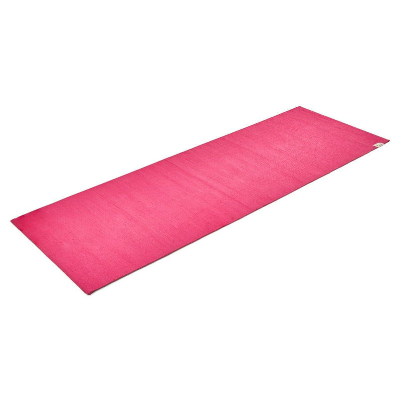 Cotton Yoga Mat - High Grip - Pink - 24 inches | Verified Sustainable Yoga Mat on Brown Living™