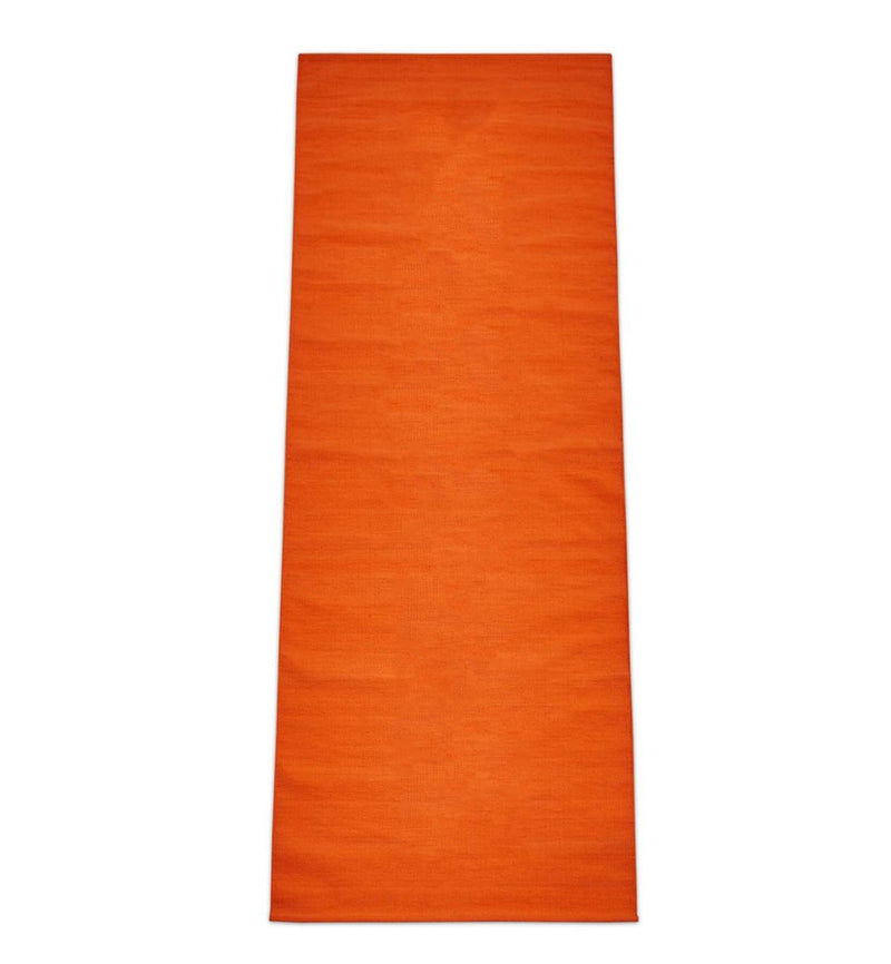 Cotton Yoga Mat - Moderate Grip Orange - 27 inches | Verified Sustainable Yoga Mat on Brown Living™