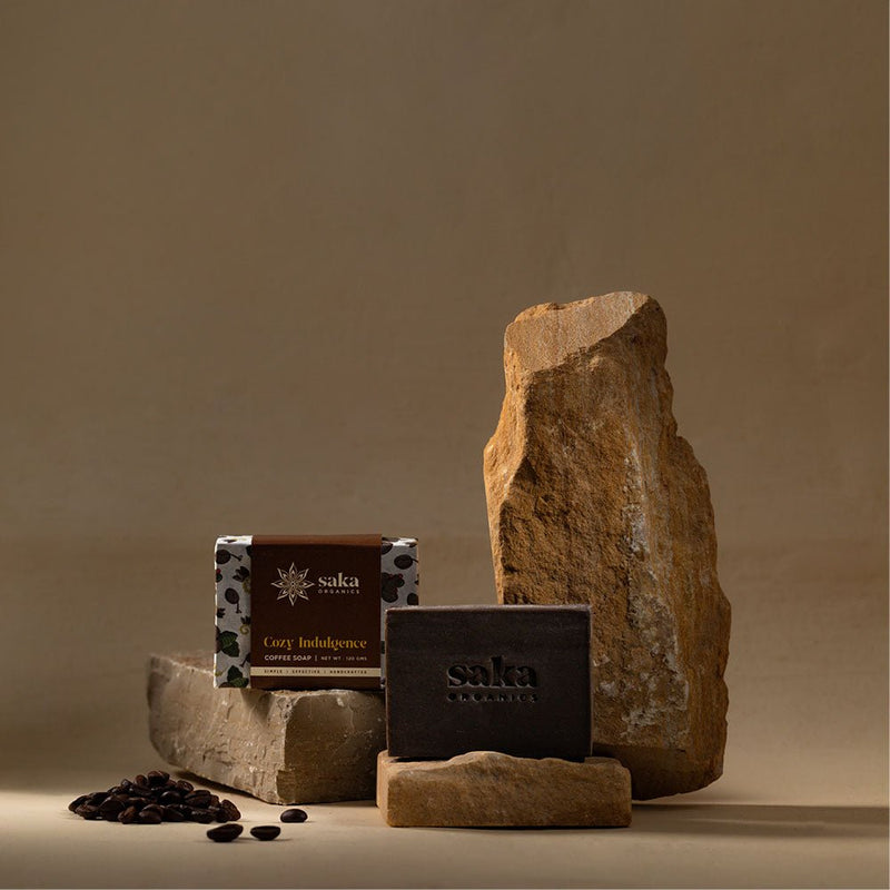 Cozy Indulgence | Handmade Coffee Soap with Exfoliating Grounds (120gm) | Verified Sustainable Body Soap on Brown Living™