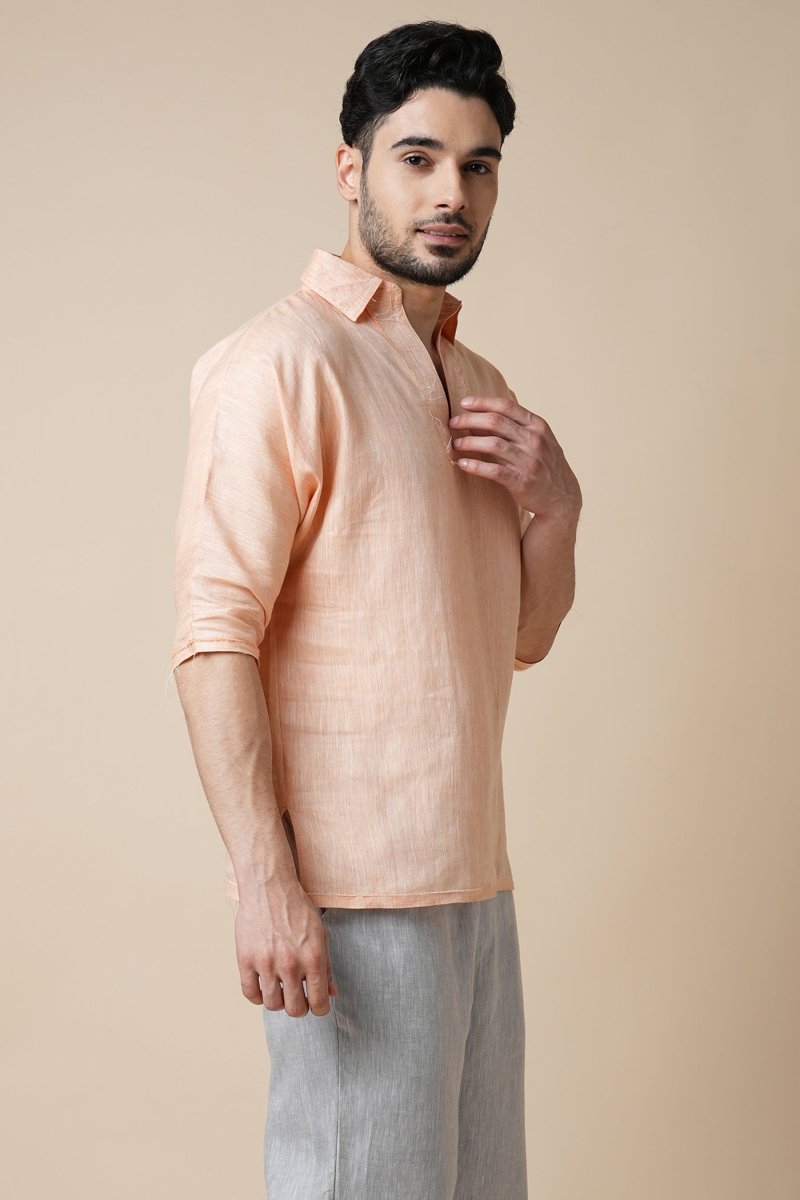 Current 100% Hemp Shirt for men - Orange | Verified Sustainable Mens Shirt on Brown Living™