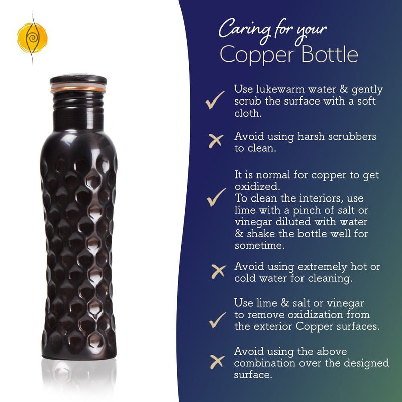 Curved Vintage Diamond Groove Water Bottle - 1 Litre | Verified Sustainable Bottles & Sippers on Brown Living™