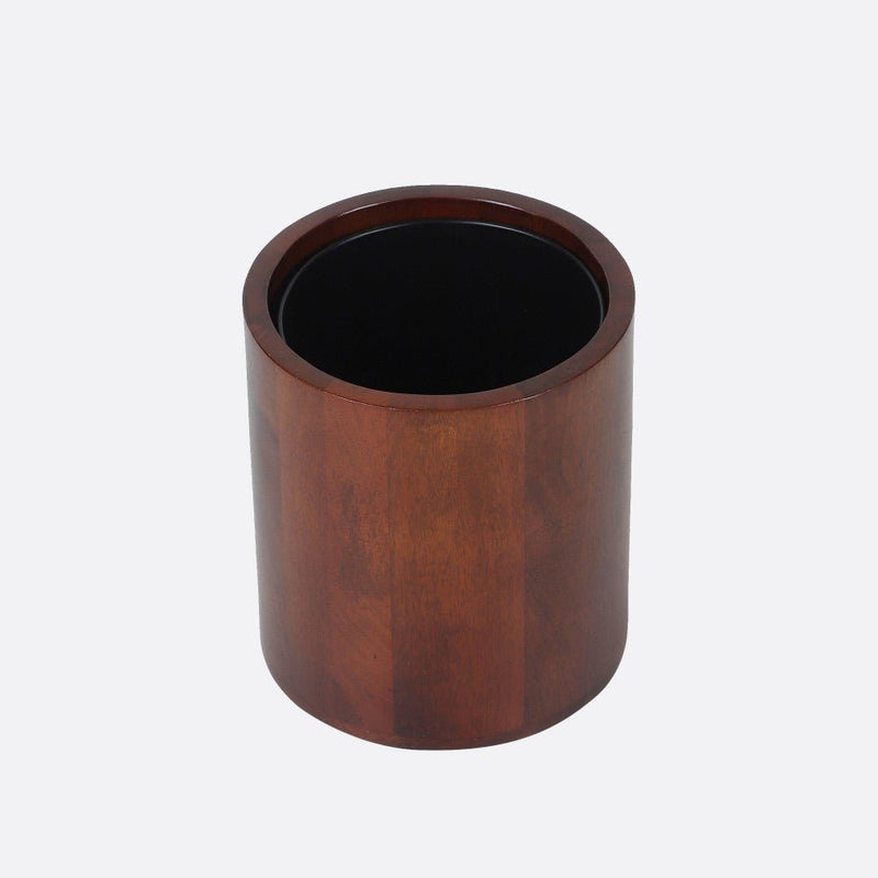 Curvy Wooden Wastebasket Trash Bin | Verified Sustainable Cleaning Supplies on Brown Living™