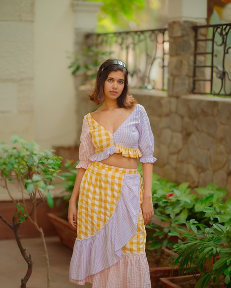 Daisy Ruffled Upcycled Cotton Skirt | Verified Sustainable Womens Skirt on Brown Living™