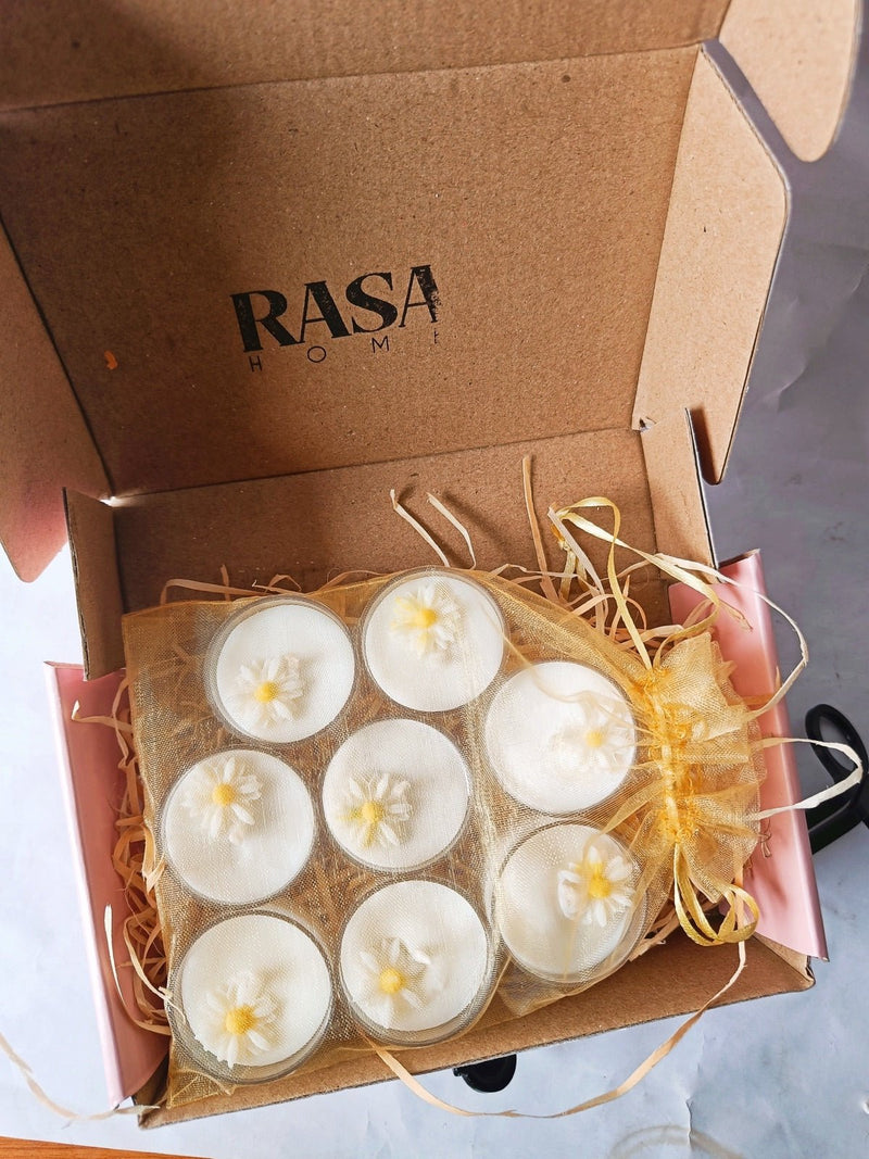 Daisy Tealight Soy Wax Candles | Verified Sustainable Candles Fragrances on Brown Living™