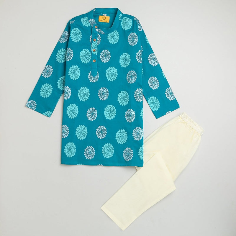 Dazzling Flower - Boys Ethnic Wear | Verified Sustainable Kids Ethnic Sets on Brown Living™