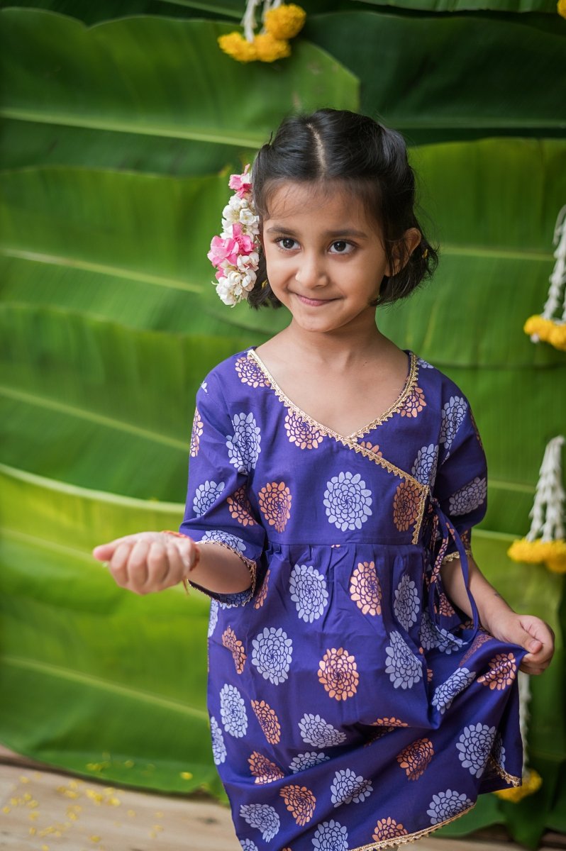 Dazzling Flower - Girls Ethnic Wear | Verified Sustainable Kids Ethnic Sets on Brown Living™