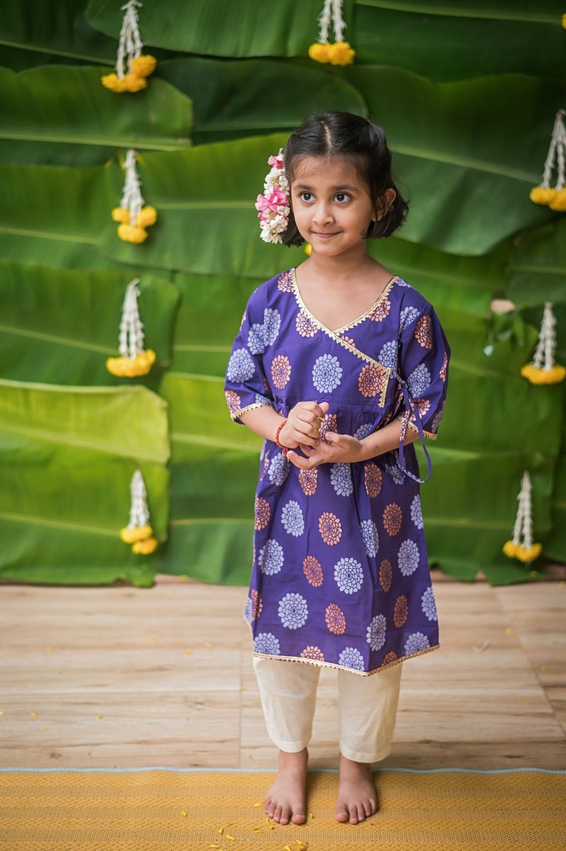 Dazzling Flower - Girls Ethnic Wear | Verified Sustainable Kids Ethnic Sets on Brown Living™