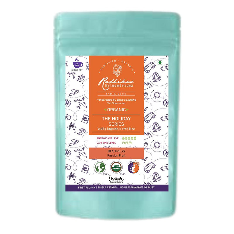 Destress Passion Fruit Darjeeling Leaf - For Antioxidants and Mental Stimulation | Verified Sustainable Tea on Brown Living™