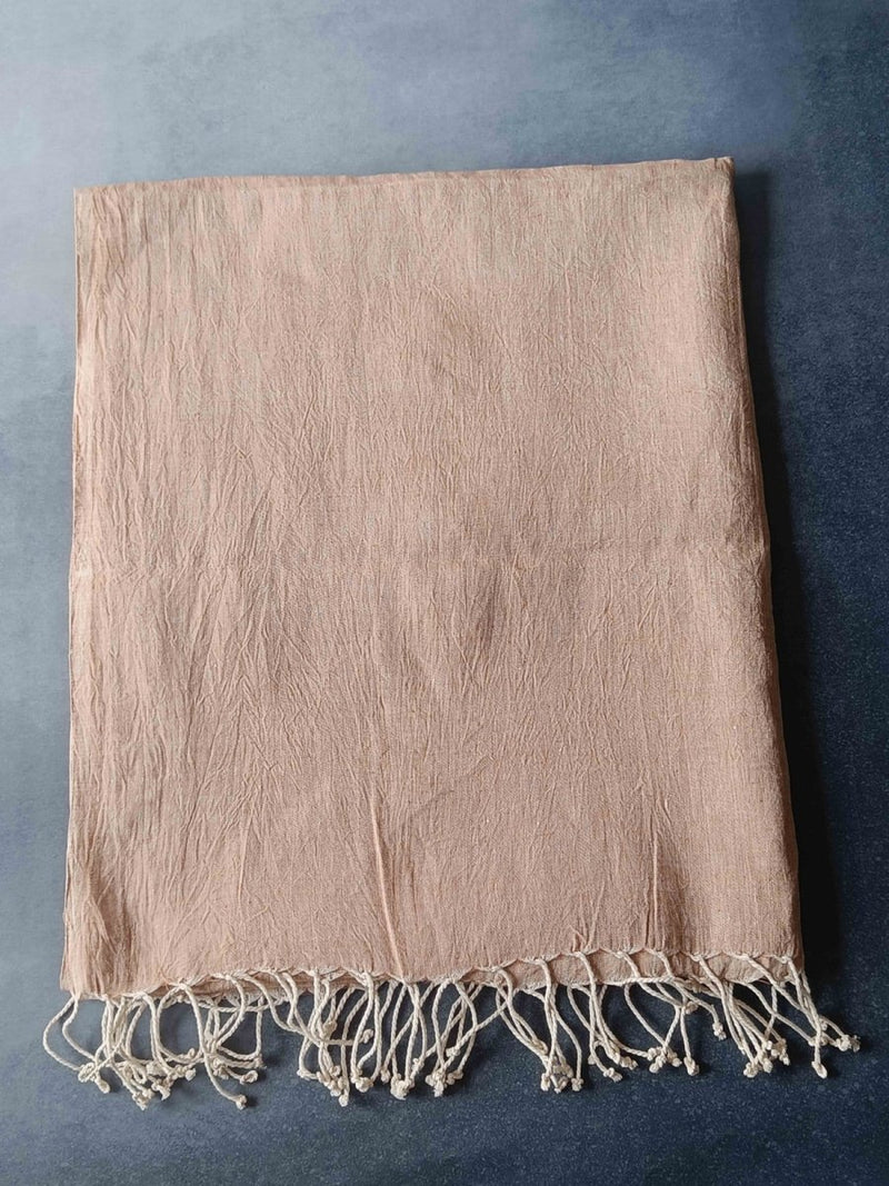 Dirty Ginger Hemp Fabric Unisex Stole | Verified Sustainable Womens Scarf on Brown Living™