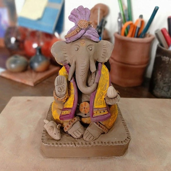 DIY Natural Clay Ganesh Idol Making Kit | Verified Sustainable Religious Items on Brown Living™