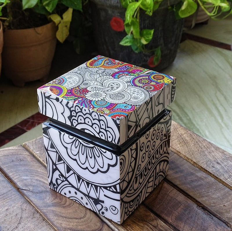 Doodle Print MDF Chocolate Box | Verified Sustainable Gift Box on Brown Living™